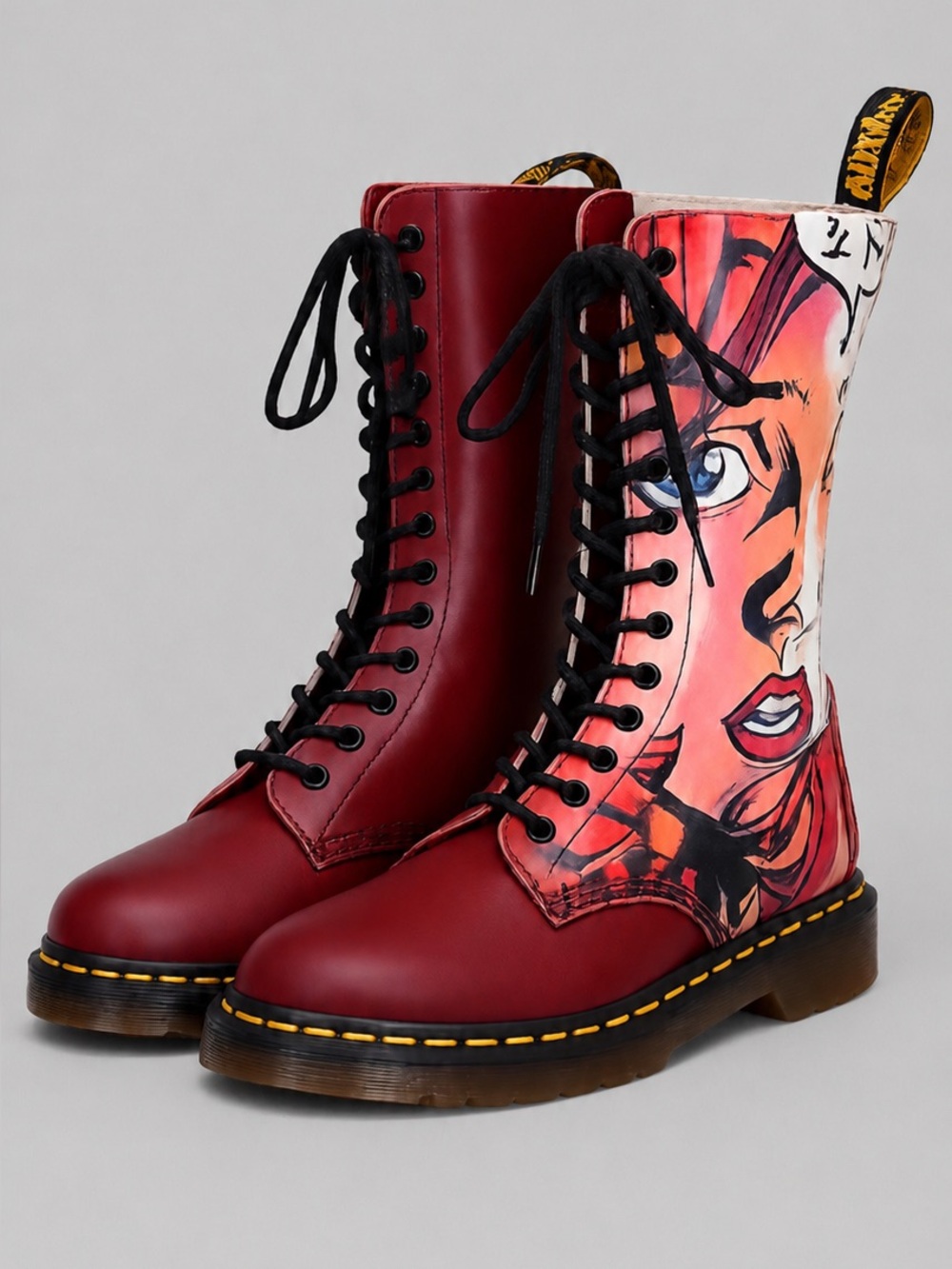 Dr. Martens 1914 Manga Roy Lichtenstein Made In England Women’s size 9 NEW! RARE - Picture 4 of 12